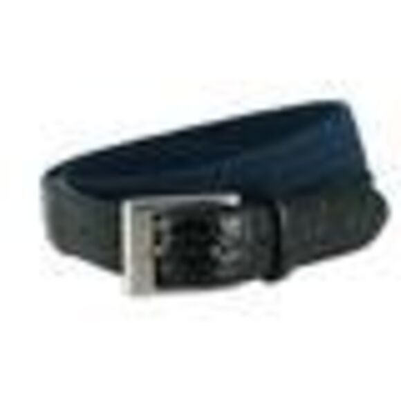 CTM Men's Big & Tall Braided Elastic Stretch Belt with Croc Print End Tabs - Picture 6 of 6
